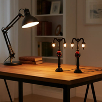 Lampe de rue miniature en bois pour maison de poupée de Noël, pour la décoration de la cour miniature
