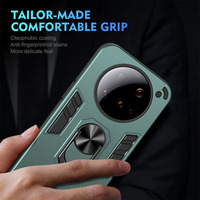 Étuis de téléphone robustes pour Xiaomi 17 Pro Max 17 Pro 15 Ultra 5G avec support d'anneau, béquille, protection contre les chocs, PC TPU, protection de l'appareil photo