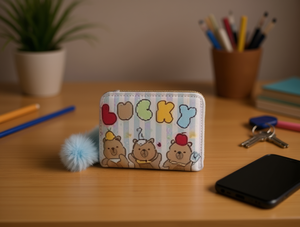 Cartera Pequeña de Fieltro No Tejido con Diseño de Pompones de Dibujos Animados, Unisex, para Uso Diario - Product Image 2