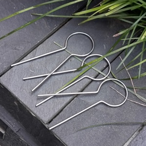 Clips de poteau en T galvanisés pour <span class=keywords><strong>fil</strong></span> de clôture Attaches en acier très résistantes pour clôtures agricoles et de jardin sécurisées - Product Image 1