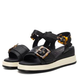 Sandales compensées noires pour femme Carmela 162227 style plateforme - Product Image 4