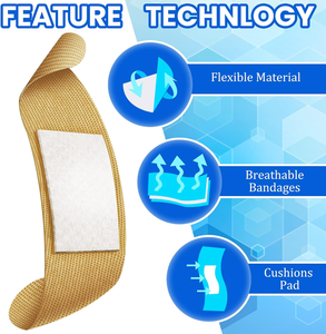 Bandage <span class=keywords><strong>de</strong></span> premiers soins auto-adhésif hautement élastique PE prix <span class=keywords><strong>de</strong></span> gros protège en toute sécurité les plaies coulé ruban <span class=keywords><strong>de</strong></span> premiers soins respirant - Product Image 5
