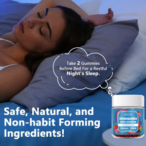 Permen Kunyah Ashwagandha OEM Kunyit L-Theanine <span class=keywords><strong>GABA</strong></span> Magnesium Vitamin D3 B12 - Bebas Gula, Bantu Tidur, Pereda Stres, Pendukung Daya Ingat - Product Image 3