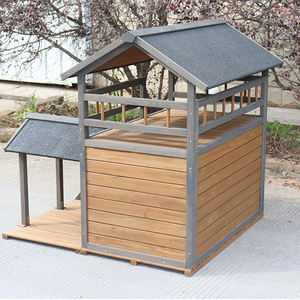 Chuồng chó gỗ hai tầng, kiểu dáng chắc chắn, dùng ngoài trời - Product Image 5