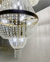 Lustre LED en cristal moderne et romantique de luxe à brancher pour mariage, hôtel, salon, hall d'entrée, décoration de plafond