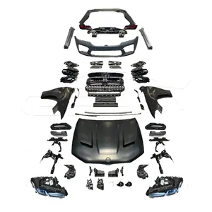Alt bis Neu G30 LCI M5 Style Glanz Schwarz Auto Stoßstange Full Set Body Kit Front lippe Für BMW 5er F10