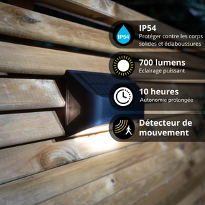 Warm White LED Ultra Brighter Solar Fence <b>Lights</b> IP65 Weatherproof Dusk to Dawn Motion <b>Sensor</b> Garden Wall Lamp Home Porch <b>Light</b> - Product Image 4