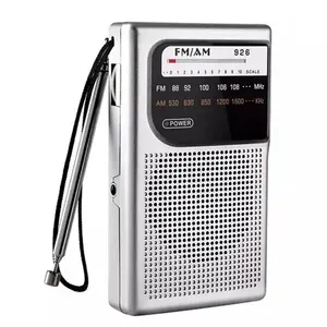 AM/FM 便携式口袋收音机最佳接收和持久紧凑晶体管收音机播放器电池供电