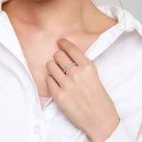 Cincin Perak Sterling 925 Desain Sederhana untuk Wanita dengan Zirkonia Kubik dan Mutiara, Perhiasan Fashion untuk Pesta Pernikahan