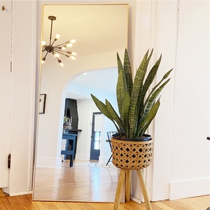 Factory Supply Gold Full Length Espejos Decoracion Espejo Grande Espejo De Bano Dressing Free Standing <b>Mirror</b> - Product Image 2