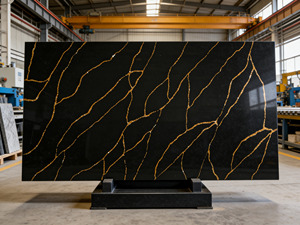 משטחי מטבח גדולים מקוורץ, עמידים וידידותיים לסביבה, בעיצוב תלת מימד מודרני, מתאימים למלונות ווילות - Product Image 1