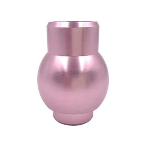Perilla esférica de aluminio anodizado rosa de alta precisión de 3/4/5 ejes, piezas de mecanizado CNC para manija de control OEM - Product Image 1