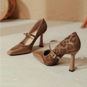 Women Sexy Leopard High Heels Slip on Pointy <b>Toe</b> Stiletto Super High Pumps Basic Dress Shoes Prom Party Shoes - Product Image 2