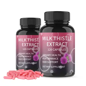 Private label Organic Herbs Milk Thistle Premium Liver Detox organic Milk Thistle Capsules