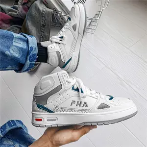 Kore versiyonu yüksek top erkek sneaker sonbahar tüm maç spor ayakkabı erkek moda rahat ayakkabılar erkekler