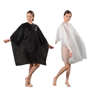 Nonwoven Comfortable Disposable Hairdressing Cape Hairdresser Cape for Hair Cutting High Quality Disposable Hair Cap