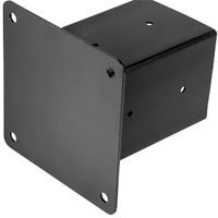 Support triangulaire simple face en acier inoxydable industriel 4x4, épaisseur 2mm, thermolaqué pour poutres en bois traitées thermiquement, gazebo DIY