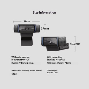 Caméra Web USB HD <span class=keywords><strong>C920</strong></span> Pro 1920x1080 Streamer en Stock - Product Image 4