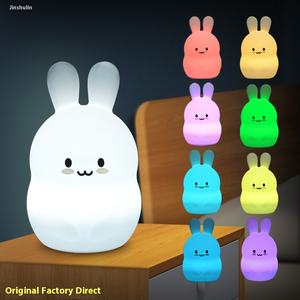 Lámpara de silicona de conejo recargable por USB, luz nocturna con Control táctil con cambio de Color extraño, regalo para niños - Product Image 2