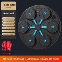 Cible de boxe intelligente en gros avec musique Bluetooth, rétroaction lumineuse RVB, compteur de coups, fixation murale sans perçage