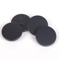 Kancing Resin Pabrik Lubang Tak Terlihat 25 mm Kancing Shank Hitam untuk Mantel Pria Aksesoris Pakaian Ramah Lingkungan Kancing Kustom