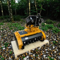 Mini-chargeuse compacte forestière avec broyeur de souches et de broussailles, équipement de jardinage, broyeur d'arbres et de broussailles forestières, pompe à engrenages garantie 1 an