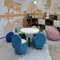 Chiquitos Ensemble table et tabouret de haute qualité en bois massif pour jeux d'enfants, pour chambre d'enfant, salle de jeux, salle d'attente de cabinet dentaire