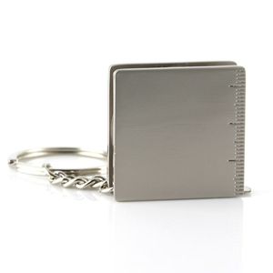 Llavero con regla cuadrada metálica de 120 cm, cinta métrica de aleación de zinc, regalo creativo para promoción. - Product Image 2