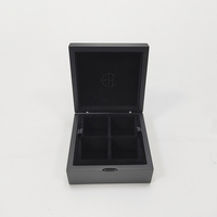 Boîte de rangement pour sachets de thé et de café en bois laqué personnalisé, boîte en MDF pour capsules de café, boîte de rangement pour sachets de thé et de café avec plateau amovible