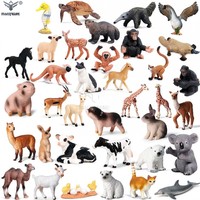 Figurines d'animaux sauvages en PVC simulés pour enfants réalistes Modèles d'animaux solides Jouet Figurines d'animaux de simulation en PVC sûres pour les enfants