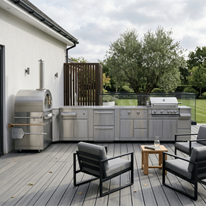 Custom New Design Waterproof Garden <strong>BBQ</strong> Grill Modular Outdoor Kitchen Cabinets 304 Stainless Steel Outdoor Kitchen for Dining - Product Image 2