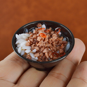 โมเดลชามข้าวขนาด 5 ซม. แบบจำลองอาหารเสฉวนขนาดจิ๋ว ของเล่นอาหาร DIY ของตกแต่งข้าวสไตล์ญี่ปุ่นสำหรับตั้งโชว์หน้าต่าง - Product Image 3