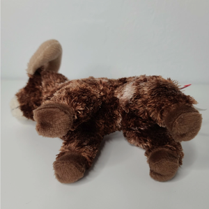 Peluche personnalisée en forme de cerf brun <span class=keywords><strong>à</strong></span> grandes cornes, super douce, avec rembourrage en coton PP, anti-stress, finition lavée, pour mariage - Product Image 6