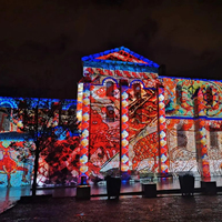 Éclairage d'événements dynamique pour projection mapping portable télécommandée, publicité 3D sur façade, spectacle de projection immersive