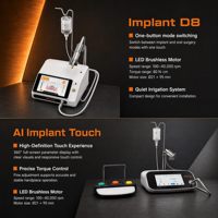 Moteur d'implant dentaire mini compact avec interface à double écran, commande tactile et bouteille d'irrigation