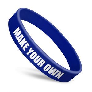 Bracelets en silicone personnalisés à bas prix avec logo imprimé, bracelets en caoutchouc gaufrés, couleurs arc-en-ciel, élastiques, pour le sport - Product Image 1