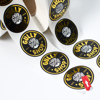 Etiqueta Adhesiva Redonda Personalizada Impermeable con Impresión de Logotipo Brillante para Vasos de Plástico y Papel
