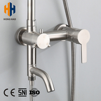 Accessoires de salle de bain, douche à effet pluie en acier inoxydable pour hôtel, ensemble de douche à commande unique