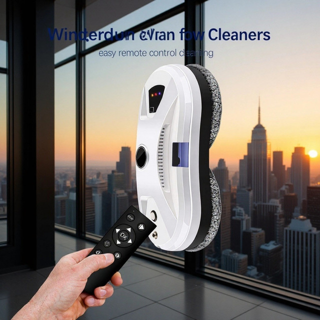 Smart Water Spray Window Cleaning Robot Automatic,Remote Control Glass Cleaner With APP for Home Office High Rise