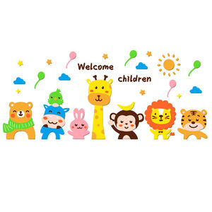 <span class=keywords><strong>Adesivi</strong></span> Murali 3D a Tema Animali Cartoon per <span class=keywords><strong>Asilo</strong></span> Nido, Decorazione per Aula - Product Image 1