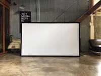 Écran de projection acoustique transparent HEYU de haute qualité 4K à cadre fixe en tissu blanc 200 pouces 6 cm en aluminium pour cinéma maison