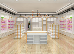 Aménagement intérieur <span class=keywords><strong>de</strong></span> <span class=keywords><strong>magasin</strong></span> <span class=keywords><strong>de</strong></span> <span class=keywords><strong>lingerie</strong></span> féminine avec mobilier <span class=keywords><strong>de</strong></span> présentation, étagères murales pour l'affichage <span class=keywords><strong>de</strong></span> la <span class=keywords><strong>lingerie</strong></span> féminine - Product Image 4
