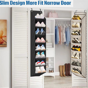 Over Door <b>Shoe</b> <b>Rack</b> 172cm 30cm Hanging Multi Layer Foldable Wall Mounted <b>Storage</b> Organizer for Sneakers High Heels Dormitory Use - Product Image 4