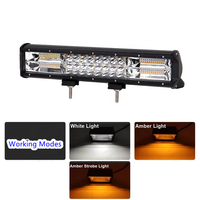 Barre lumineuse LED orange de 50 pouces, combo 540W pour Jeep Wrangler, camions tout-terrain, tous types, trois rangées, divers accessoires d'éclairage automobile