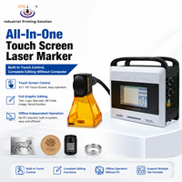 Marqueur laser à fibre portatif intelligent pour données variables, pour le marquage de pièces métalliques, logos, graphiques vectoriels, import de fichiers USB, codage