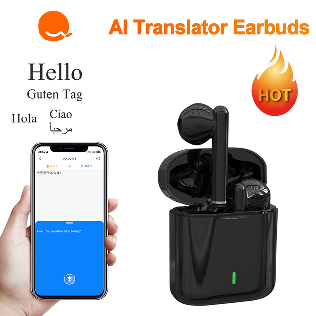 Hot-selling New Function V77 V5.2 TWS Wireless In-Ear Earbuds with Text Audio & Video Call Translation AI Video Creation