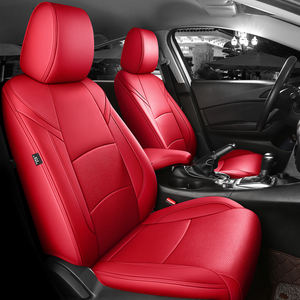 Fundas de asiento de coche de cuero de lujo TH para <span class=keywords><strong>Mazda</strong></span> <span class=keywords><strong>3</strong></span> 2014-2025 cubierta completa impermeable 360 protección PVC accesorios de coche conjunto completo - Product Image 3