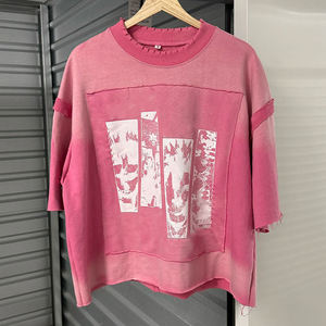 Camiseta Finch Garment Hip Hop Streetwear con Cuello Redondo para Hombre, Estilo Y2K en Contraste, Camiseta Gruesa de Algodón Pesado para Hombre - Product Image 1