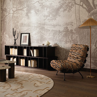 Ensemble de meubles modernes à guichet unique pour les salons des hôtels, des villas et des appartements: canapé-lit sectionnel en velours, chaise, table basse