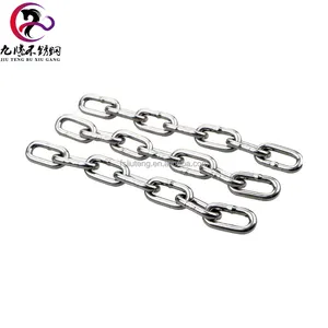 316 Chain Wholesale Custom Various Specifications 304/316 Stainless Steel Long DIN763 Chain Weld Polished Drag Chain For Lifting